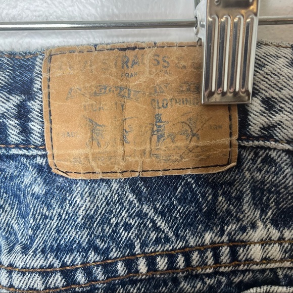 VINTAGE LEVI’S 80’s USA Made Denim Acid Wash Distressed Size 10 Jeans - Picture 6 of 13